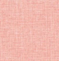 Emerson Blue Linen Wallpaper Wallpaper A-Street Prints Double Roll Coral 