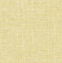 Emerson Blue Linen Wallpaper Wallpaper A-Street Prints Double Roll Yellow 