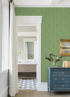 Walcott Light Green Stitched Trellis Wallpaper Wallpaper A-Street Prints   