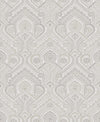 Fernback Blue Ornate Botanical Wallpaper Wallpaper A-Street Prints Double Roll Grey 