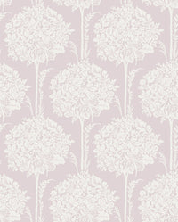 Zaria Light Blue Topiary Wallpaper Wallpaper A-Street Prints Double Roll Lavender 