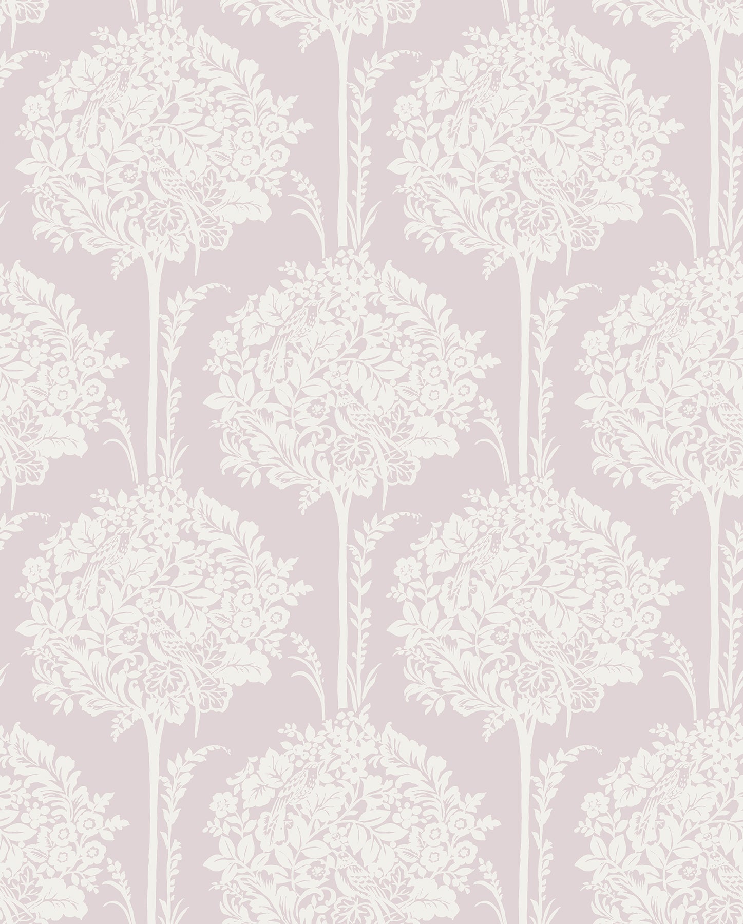 Zaria Light Blue Topiary Wallpaper Wallpaper A-Street Prints Double Roll Lavender 