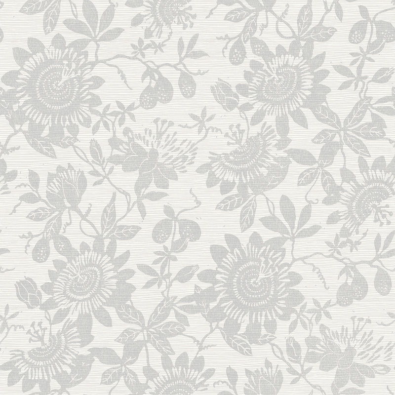 Helen Light Green Floral Trail Wallpaper Wallpaper A-Street Prints Double Roll Light Grey 