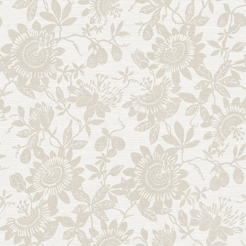 Helen Light Green Floral Trail Wallpaper Wallpaper A-Street Prints Double Roll Taupe 