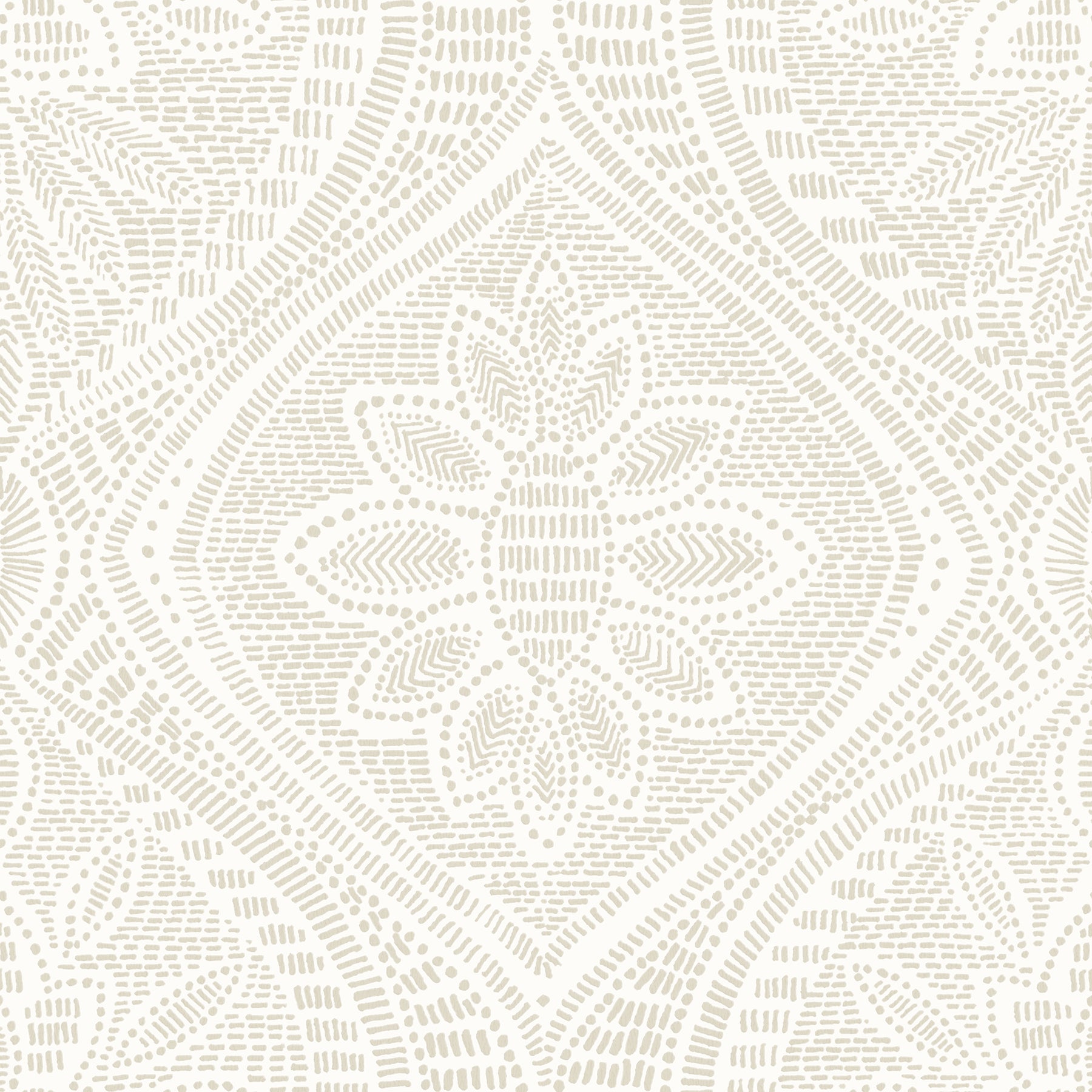 Scout Light Yellow Floral Ogee Wallpaper Wallpaper A-Street Prints Double Roll Light Grey 