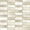 Braden Grey Tile Wallpaper Wallpaper A-Street Prints Double Roll Taupe 