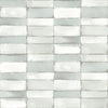 Braden Grey Tile Wallpaper Wallpaper A-Street Prints Double Roll Sage 