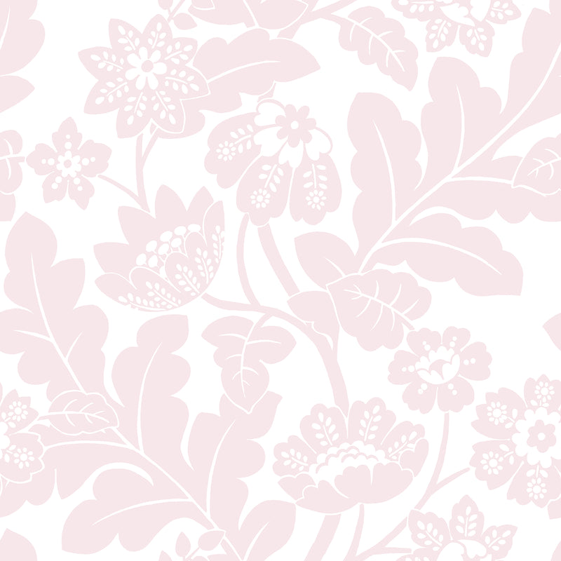 Augusta Pink Flock Damask Wallpaper Wallpaper A-Street Prints Double Roll Pink 