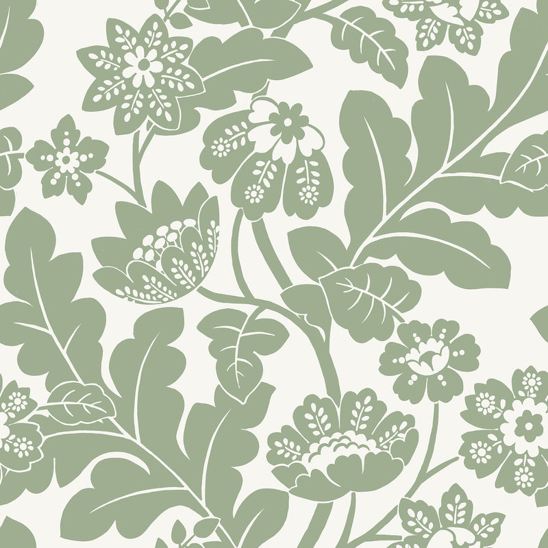 Augusta Pink Flock Damask Wallpaper Wallpaper A-Street Prints Double Roll Seafoam 