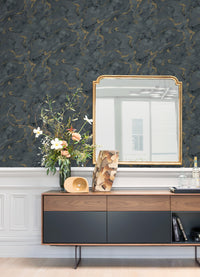 Silenus Gold Marbled Wallpaper Wallpaper A-Street Prints   