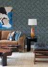 Pilak Blue Ogee Tile Wallpaper Wallpaper A-Street Prints   