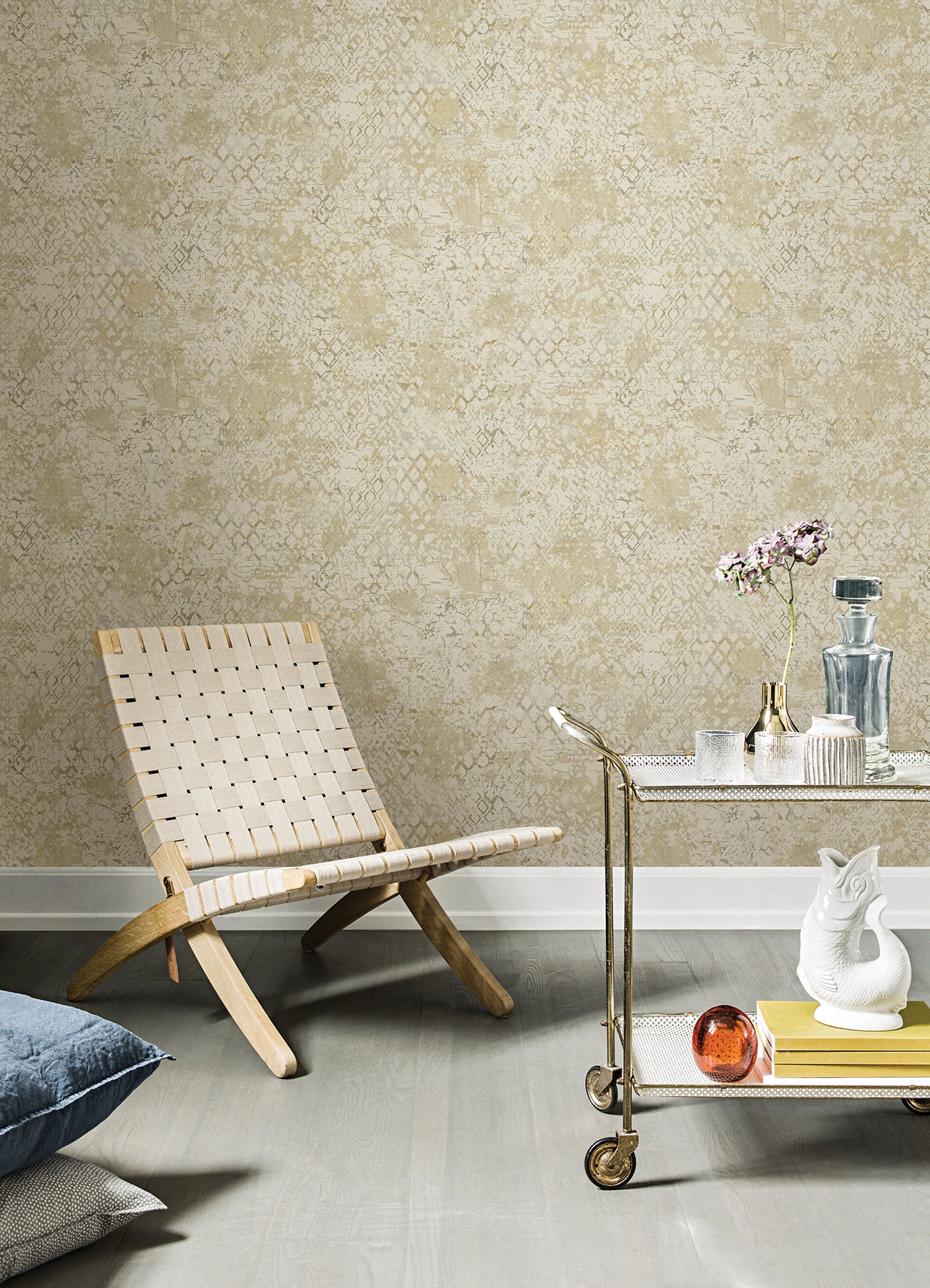 Zilarra Pearl Abstract Snakeskin Wallpaper Wallpaper A-Street Prints   