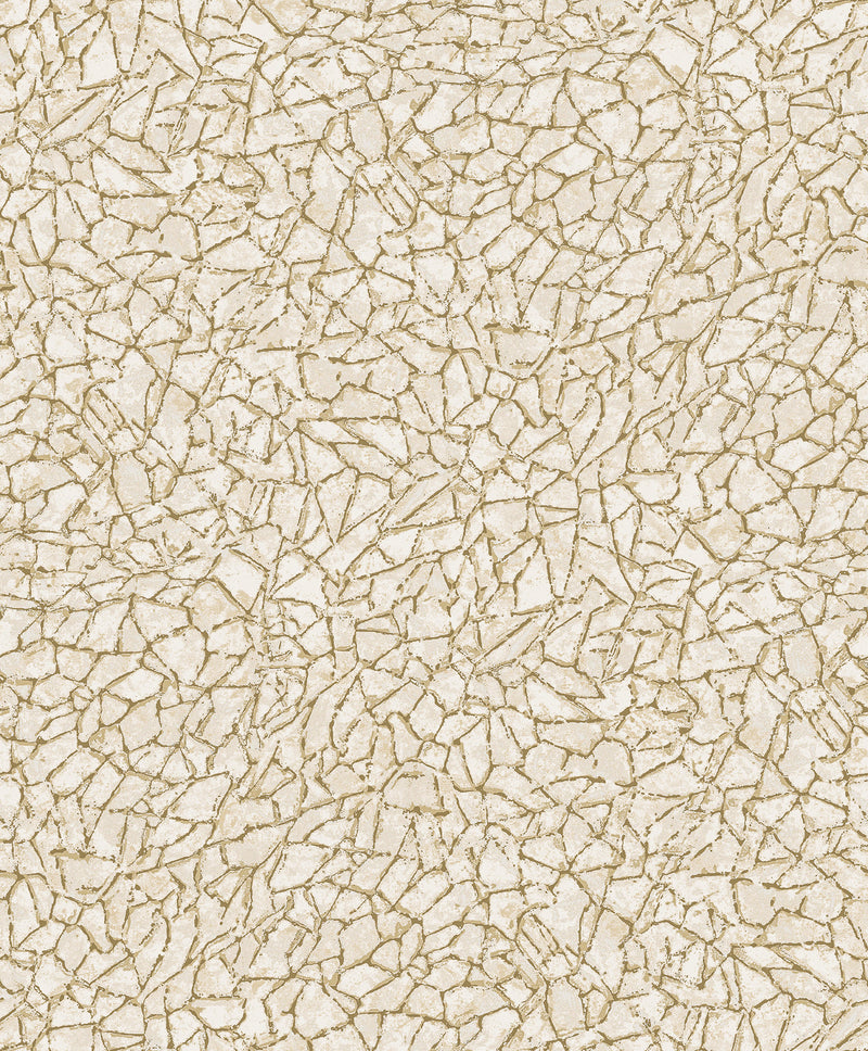 Soma Silver Metallic Crackling Wallpaper Wallpaper A-Street Prints Double Roll Gold 