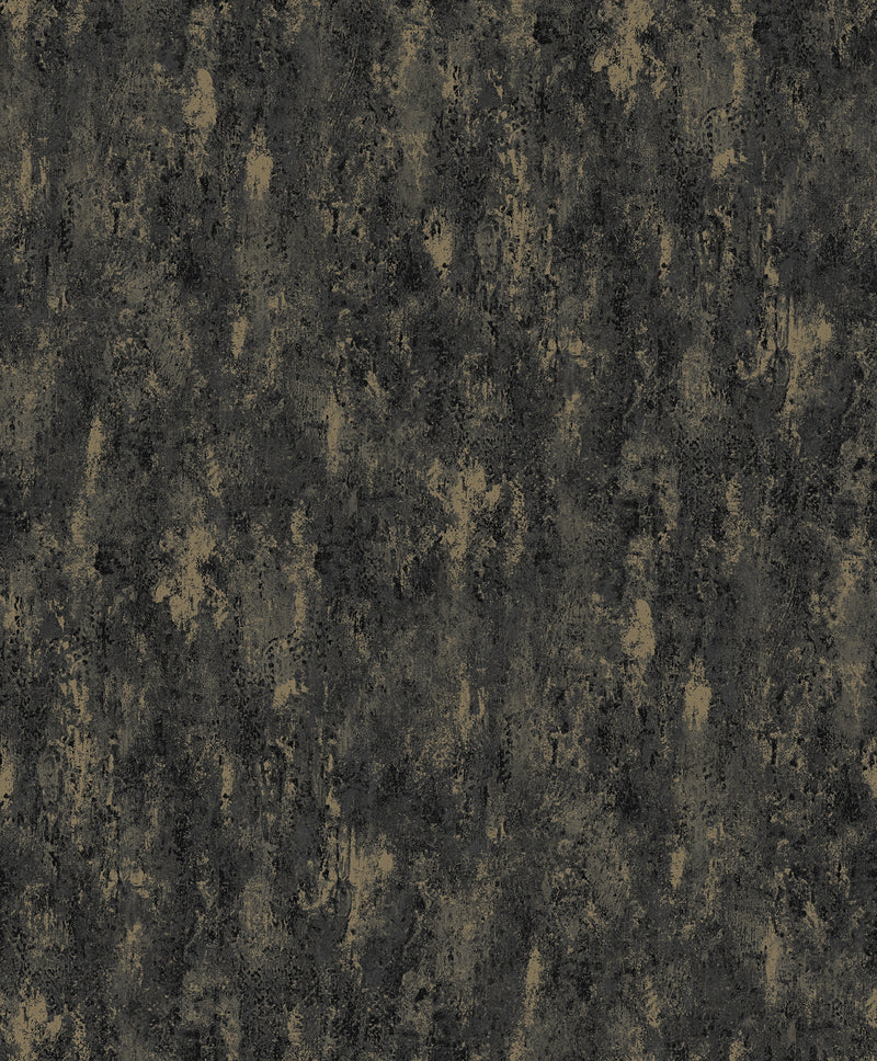 Diorite Brass Splatter Wallpaper Wallpaper A-Street Prints Double Roll Black 