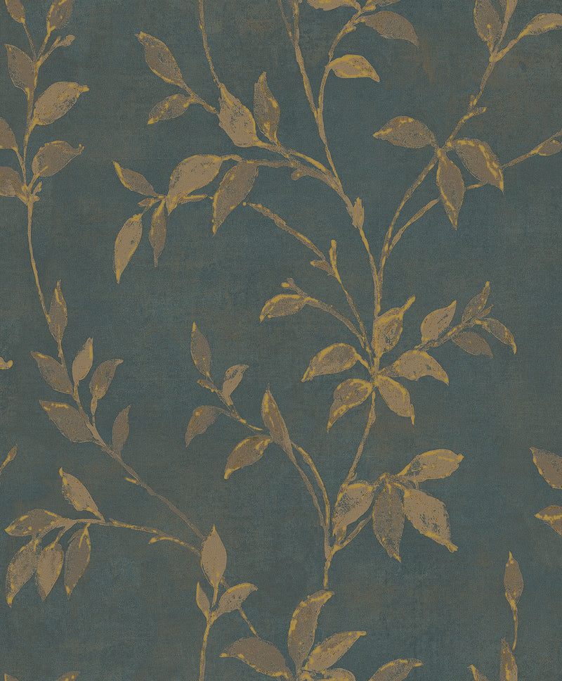 Kupari Gold Trail Wallpaper Wallpaper A-Street Prints Double Roll Blue 