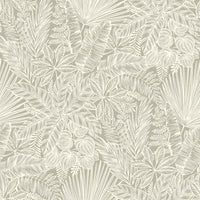 Vita Blue Botanical Wallpaper Wallpaper A-Street Prints Double Roll Light Brown 