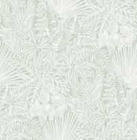 Vita Blue Botanical Wallpaper Wallpaper A-Street Prints Double Roll Sage 