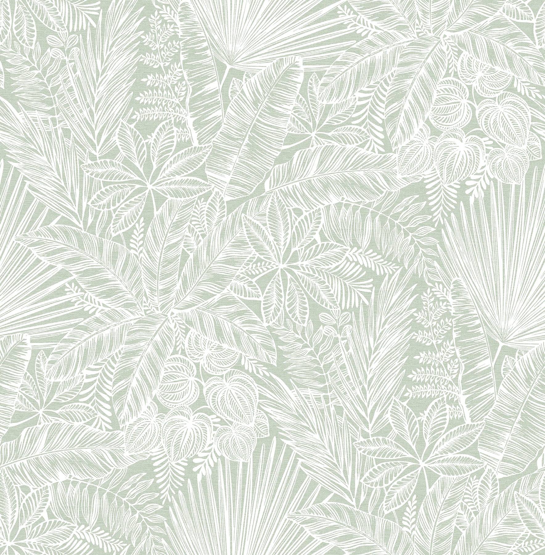 Vita Blue Botanical Wallpaper Wallpaper A-Street Prints Double Roll Sage 