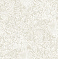 Vita Blue Botanical Wallpaper Wallpaper A-Street Prints Double Roll Off-White 