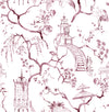 Serena Blue Chinoiserie Wallpaper Wallpaper A-Street Prints Double Roll Plum 