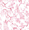 Serena Blue Chinoiserie Wallpaper Wallpaper A-Street Prints Double Roll Rasberry 