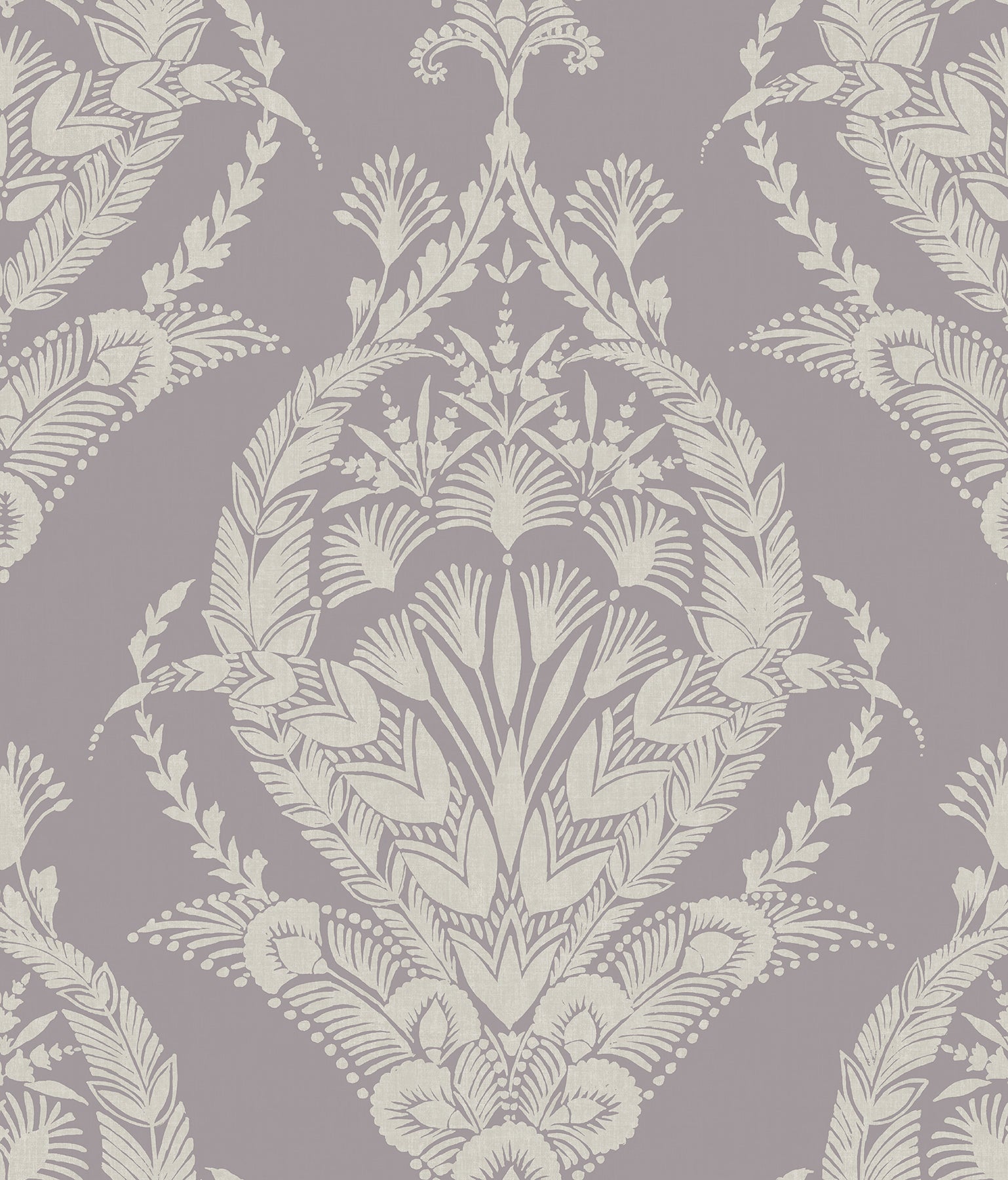 Arlie Evergreen Botanical Damask Wallpaper Wallpaper A-Street Prints Double Roll Lavender 