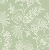 Maeve Butter Jacobean Trail Wallpaper Wallpaper A-Street Prints Double Roll Sage 