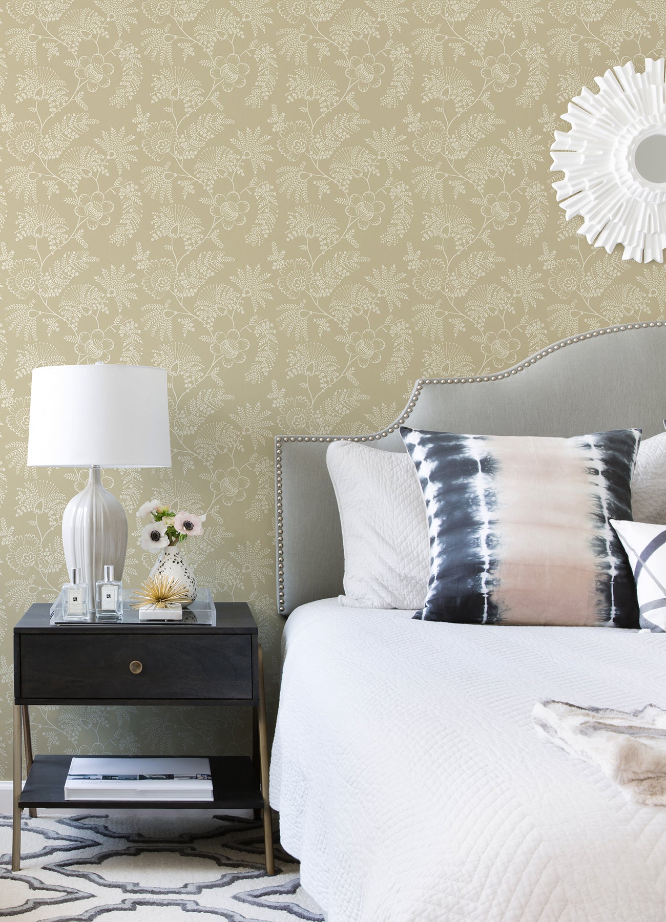 Maeve Butter Jacobean Trail Wallpaper Wallpaper A-Street Prints   