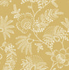 Maeve Butter Jacobean Trail Wallpaper Wallpaper A-Street Prints Double Roll Mustard 