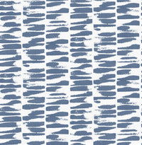 Myrtle Black Abstract Stripe Wallpaper Wallpaper A-Street Prints Double Roll Indigo 