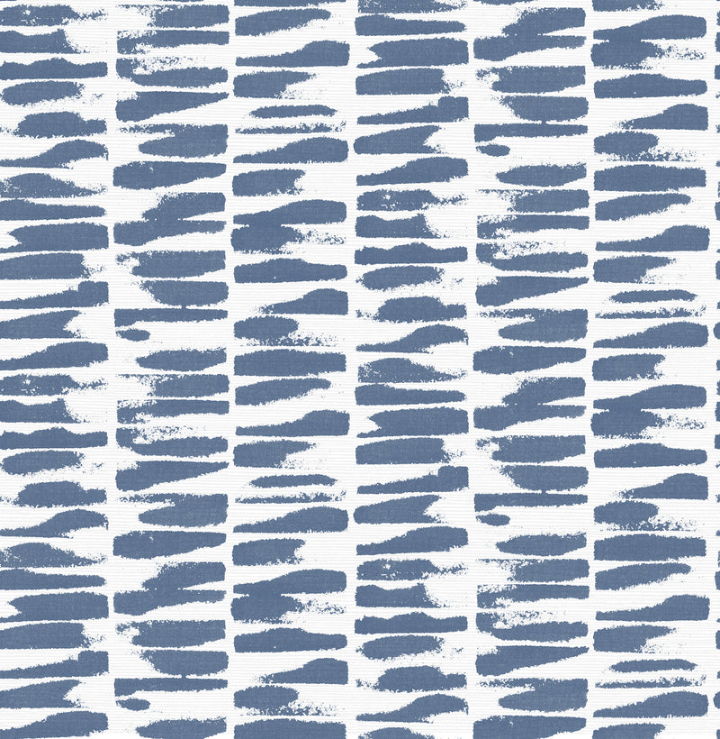 Myrtle Black Abstract Stripe Wallpaper Wallpaper A-Street Prints Double Roll Indigo 