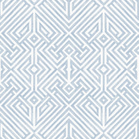 Lyon Blue Geometric Key Wallpaper Wallpaper A-Street Prints Double Roll Blue 