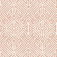 Lyon Blue Geometric Key Wallpaper Wallpaper A-Street Prints Double Roll Coral 