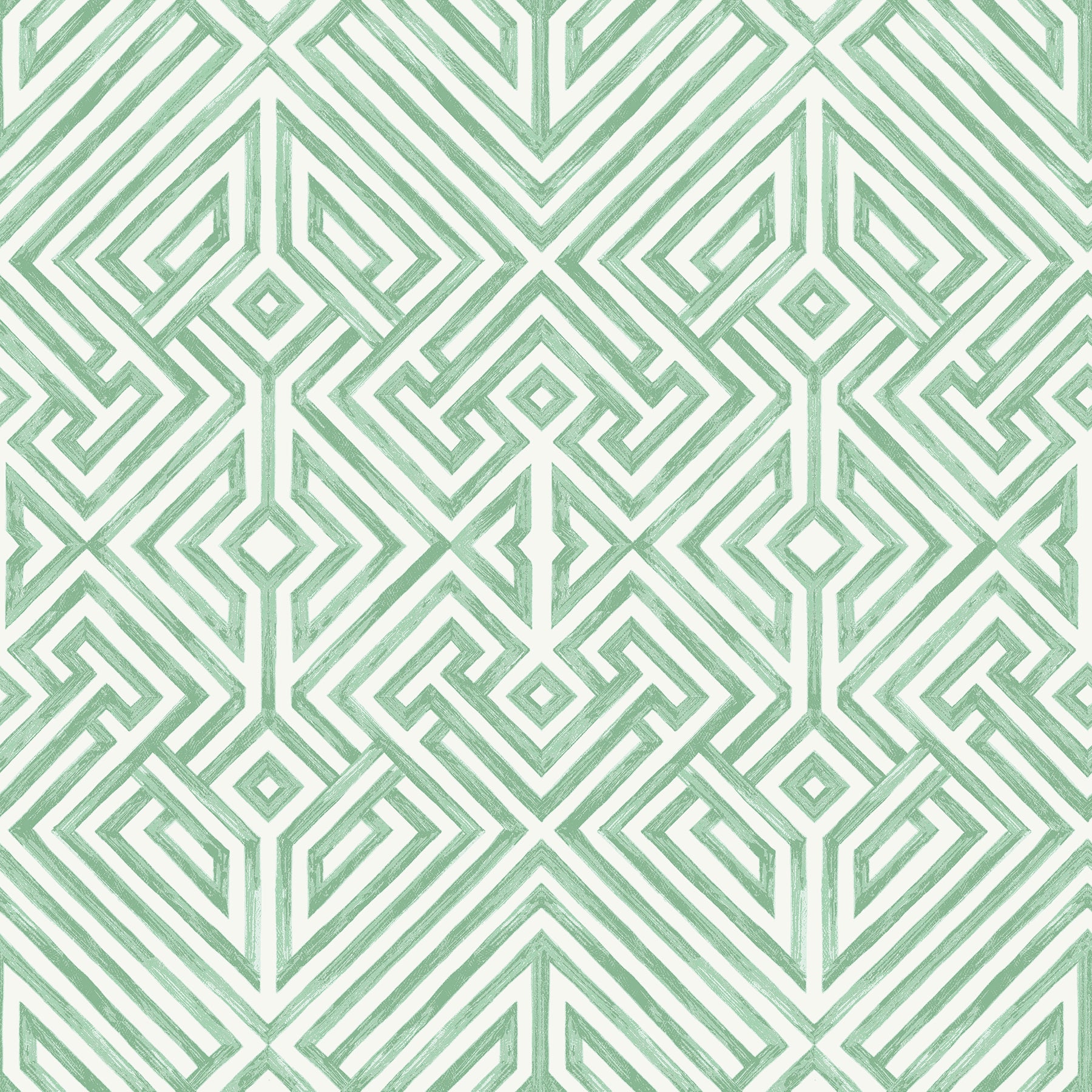 Lyon Blue Geometric Key Wallpaper Wallpaper A-Street Prints Double Roll Green 