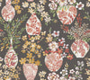 Harper Brown Floral Vase Wallpaper Wallpaper A-Street Prints Double Roll Brown 