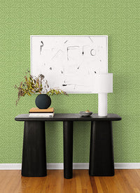 Hesper Green Geometric Wallpaper Wallpaper A-Street Prints   