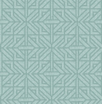 Hesper Green Geometric Wallpaper Wallpaper A-Street Prints Double Roll Teal 