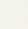 Hesper Green Geometric Wallpaper Wallpaper A-Street Prints Double Roll Ivory 