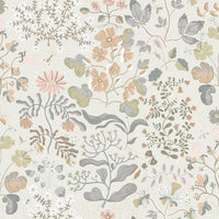 Groh Green Floral Wallpaper Wallpaper A-Street Prints Double Roll Neutral 