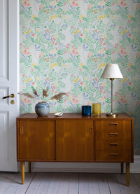 Brittsommar Seafoam Woodland Floral Wallpaper Wallpaper A-Street Prints   