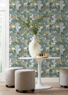 Brittsommar Seafoam Woodland Floral Wallpaper Wallpaper A-Street Prints   