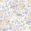 Hava Light Blue Meadow Flowers Wallpaper Wallpaper A-Street Prints Double Roll Light Blue 