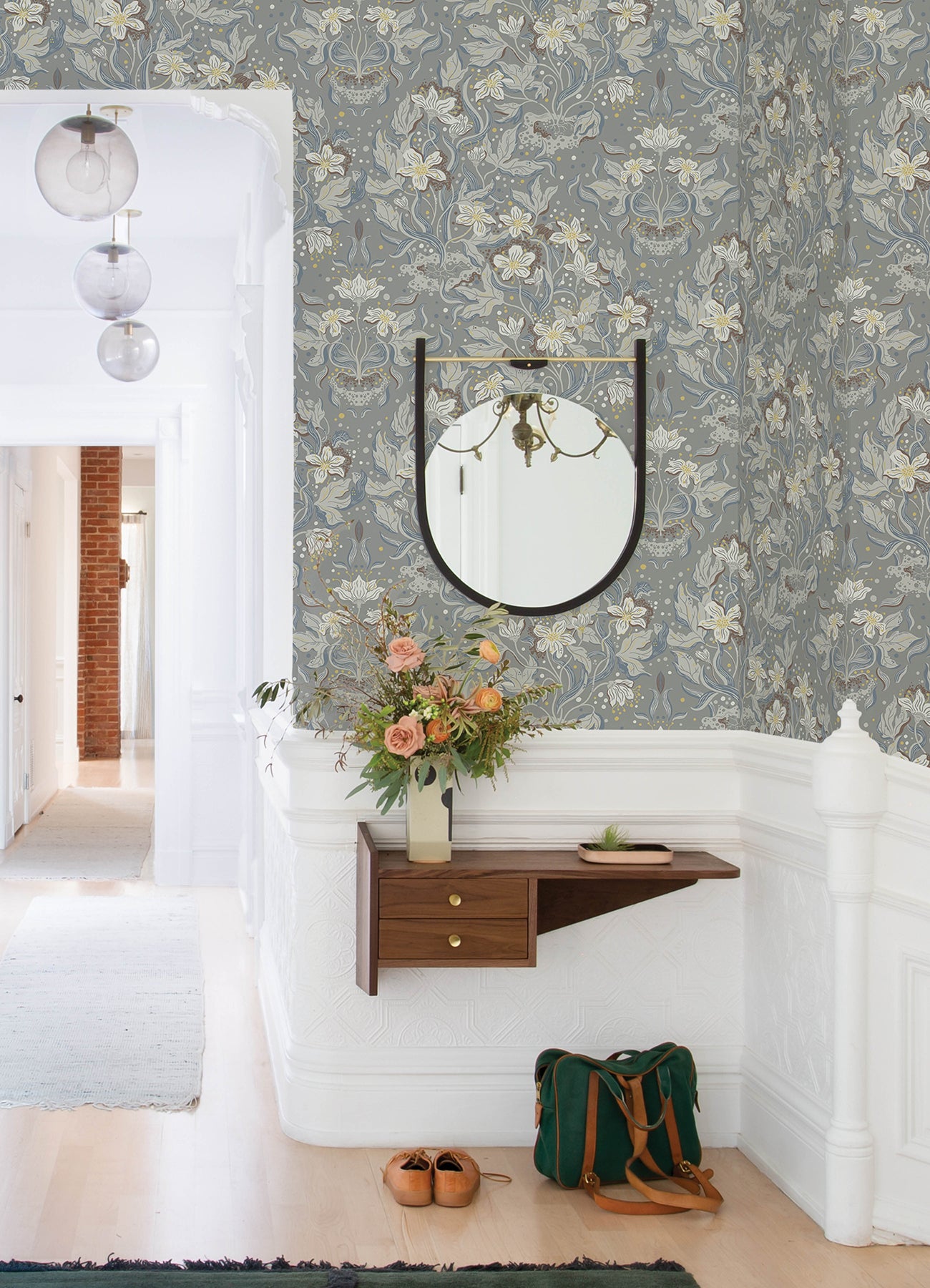 Lisa Bone Floral Damask Wallpaper Wallpaper A-Street Prints   