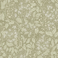 Turi Sage Twining Vines Wallpaper Wallpaper A-Street Prints Double Roll Moss 