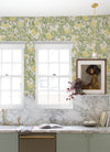 Kort Sage Fruit and Floral Wallpaper Wallpaper A-Street Prints   