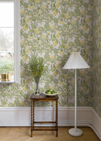 Kort Sage Fruit and Floral Wallpaper Wallpaper A-Street Prints   