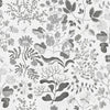 Groh Green Floral Wallpaper Wallpaper A-Street Prints Double Roll Grey 