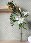 Trevor White Leaf Trellis Wallpaper Wallpaper A-Street Prints   