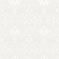 Mara Light Grey Tulip Ogee Wallpaper Wallpaper A-Street Prints Double Roll Light Grey 