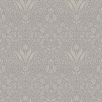 Mara Light Grey Tulip Ogee Wallpaper Wallpaper A-Street Prints Double Roll Grey 